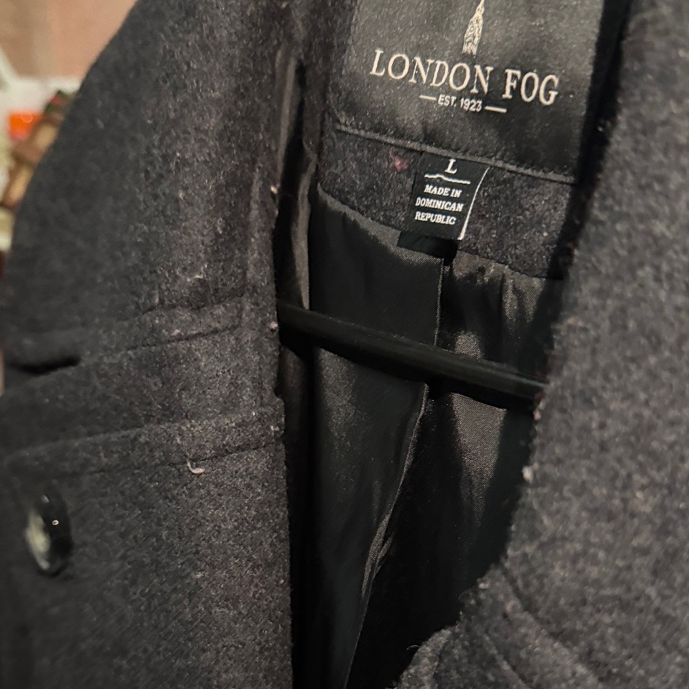 London Fog women’s Charcoal Peacoat - Picture 3 of 5